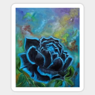 Dazzling Black Rose Sticker